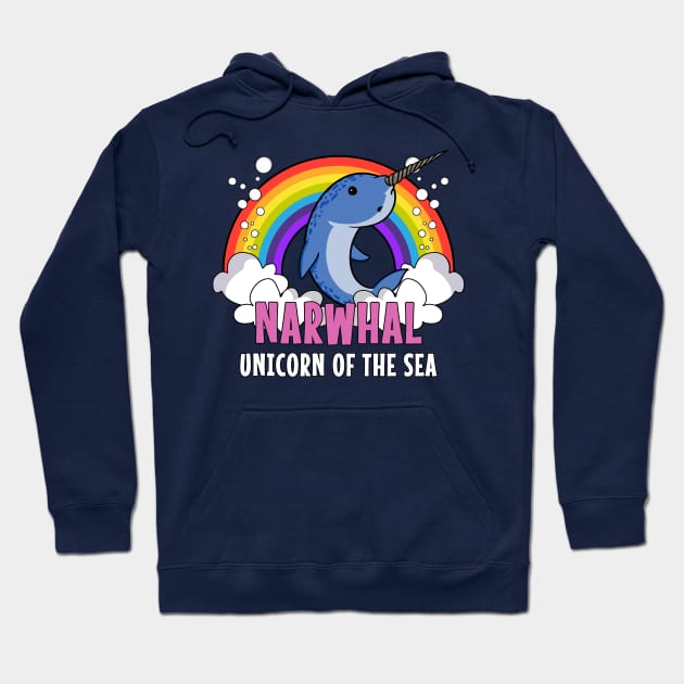 Narwhal Fish Unicorn Of The Sea Hoodie by underheaven